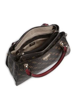 Noelle Q Logo Handtasche Lederimitat dunkelbraun