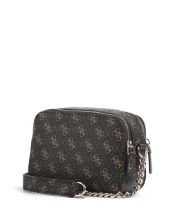 Noelle Q Logo Umhängetasche Lederimitat dunkelbraun