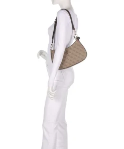 Noelle Schultertasche Lederimitat hellbraun