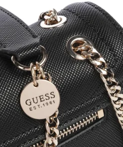 Noelle Schultertasche Lederimitat schwarz