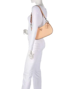 Noelle Schultertasche Lederimitat apricot