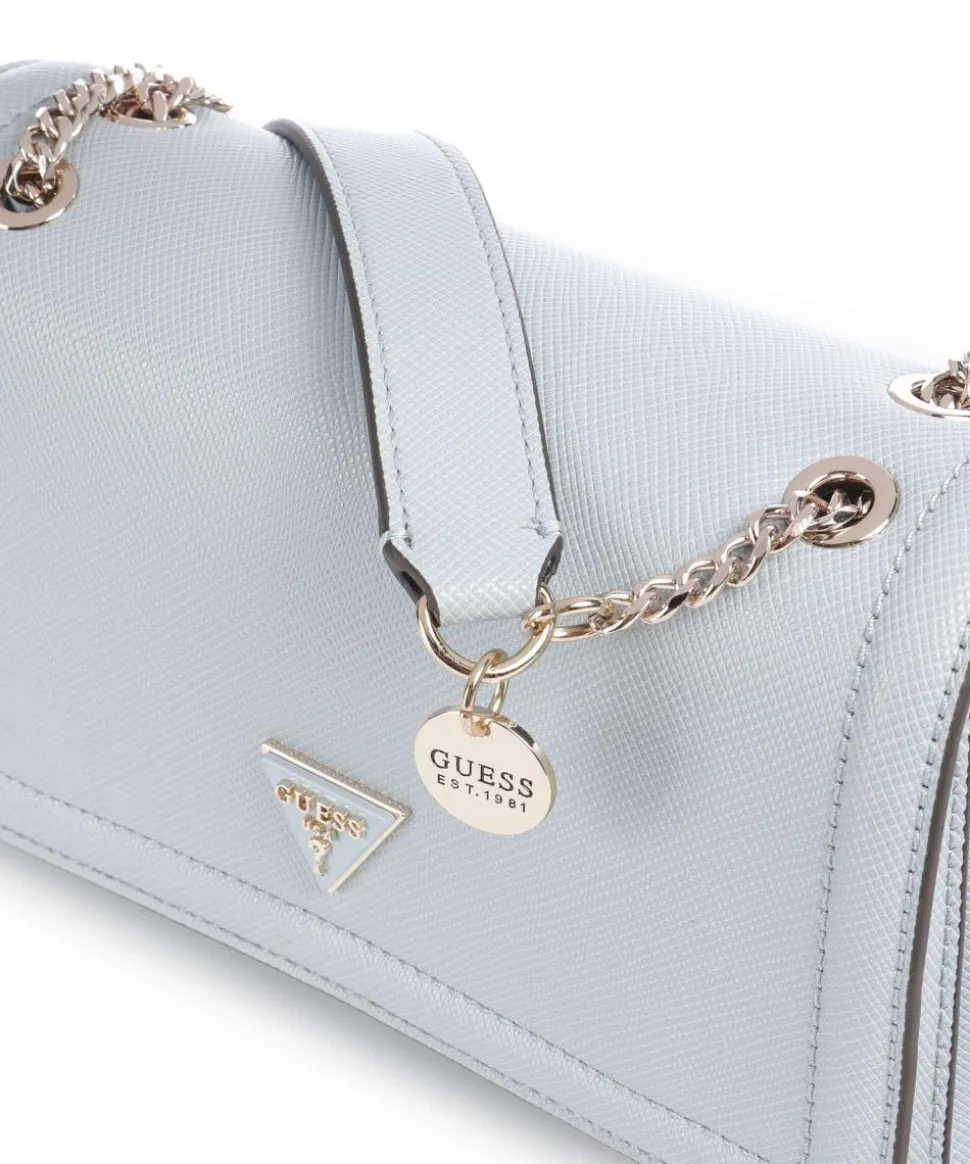 Noelle Schultertasche Lederimitat hellblau