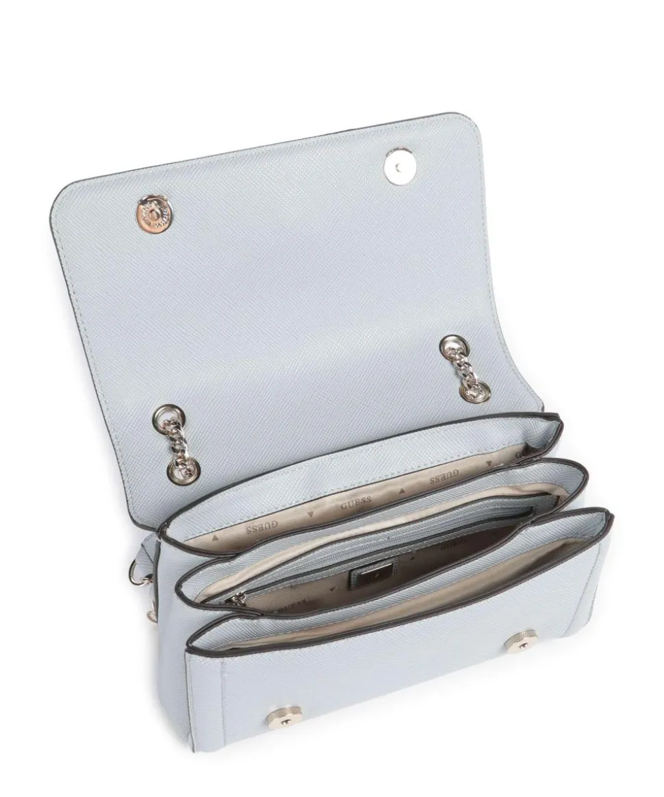 Noelle Schultertasche Lederimitat hellblau