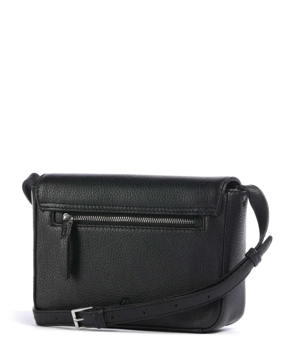 Noelle Umhängetasche genarbtes Rindsleder schwarz