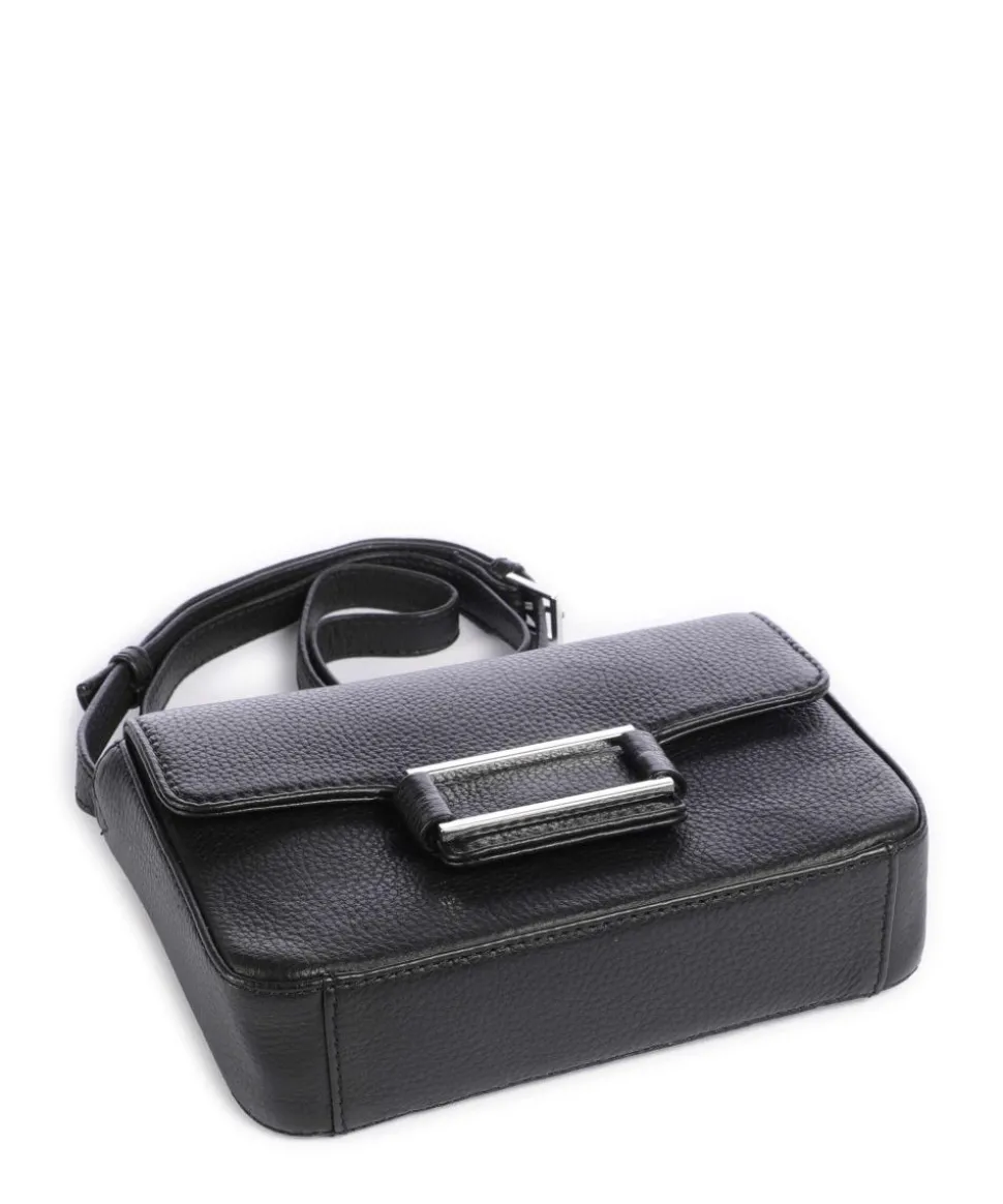 Noelle Umhängetasche genarbtes Rindsleder schwarz