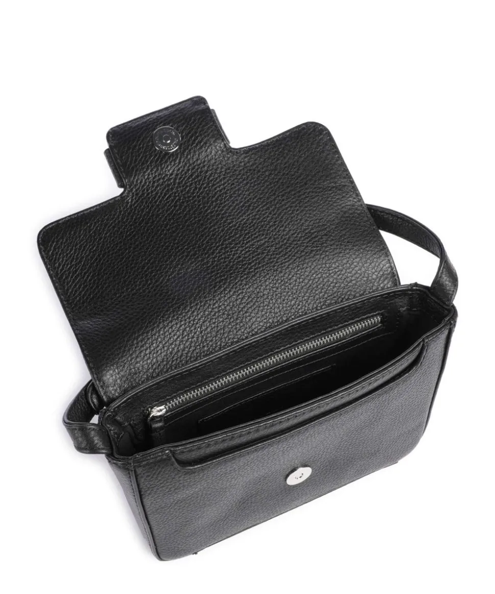 Noelle Umhängetasche genarbtes Rindsleder schwarz