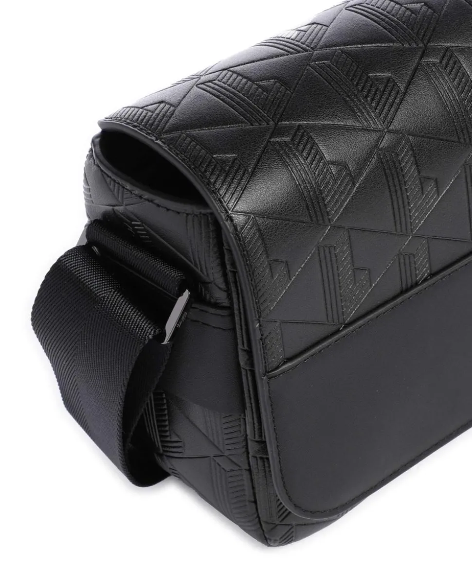 Nomogramme Umhängetasche geprägtes Rindsleder schwarz