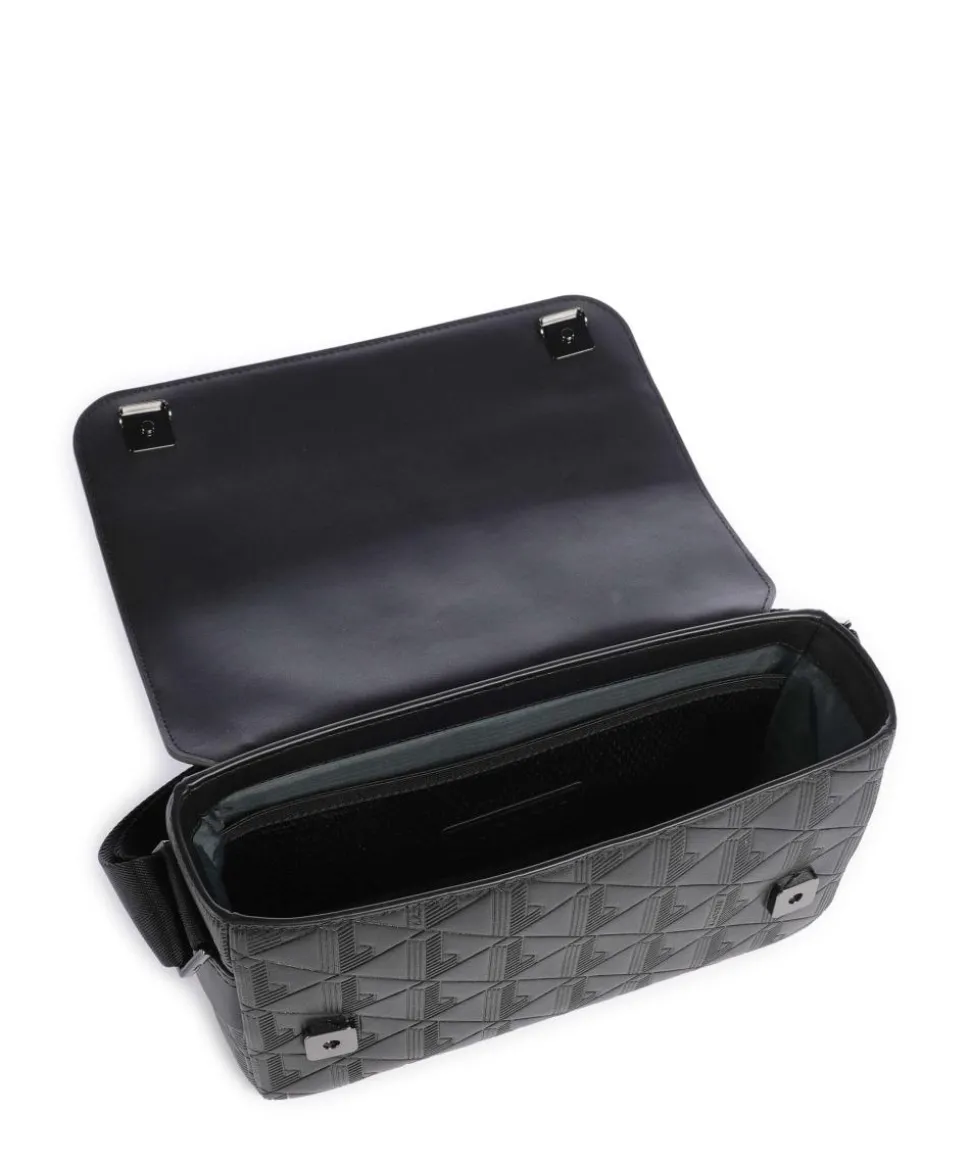 Nomogramme Umhängetasche geprägtes Rindsleder schwarz