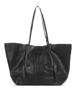 Nordic Simplicity Schultertasche fein genarbtes Rindsleder schwarz
