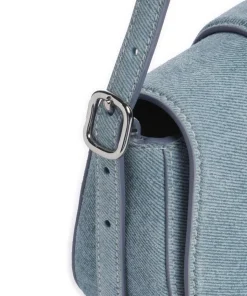 Nouveau Mini Umhängetasche aufgerautes Rindsleder blau