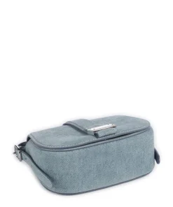 Nouveau Mini Umhängetasche aufgerautes Rindsleder blau