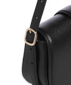 Nouveau Mini Umhängetasche genarbtes Rindsleder schwarz