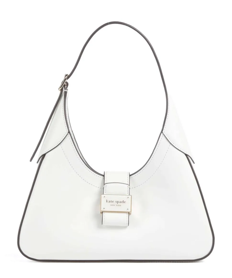 Nouveau Schultertasche fein genarbtes Rindsleder weiß