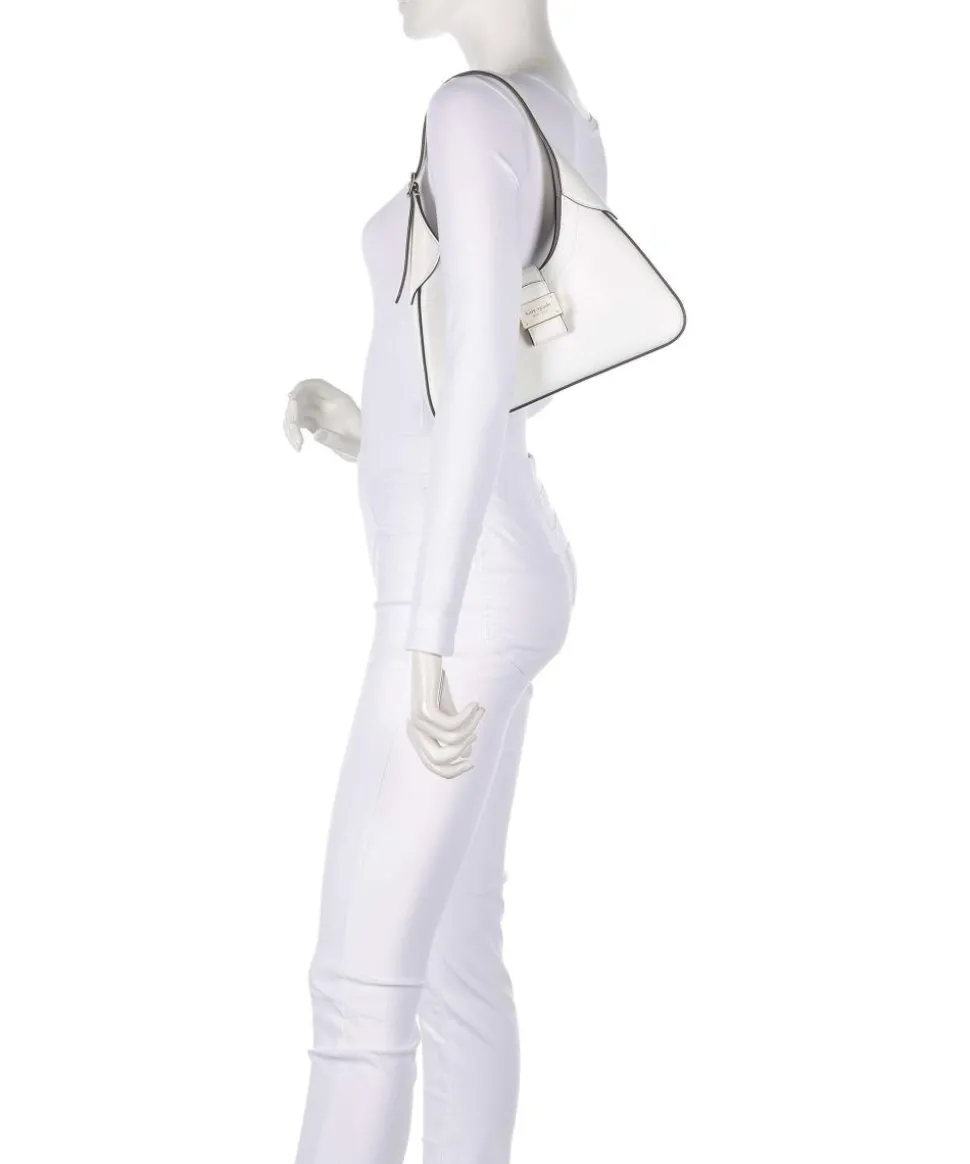 Nouveau Schultertasche fein genarbtes Rindsleder weiß