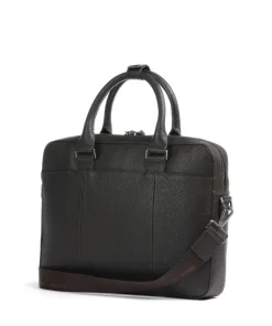 Novara Aktentasche 15″ genarbtes Rindsleder dunkelbraun