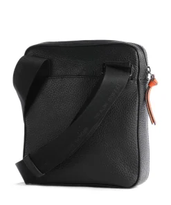 Novara Umhängetasche genarbtes Rindsleder schwarz