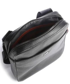 Novara Umhängetasche genarbtes Rindsleder schwarz