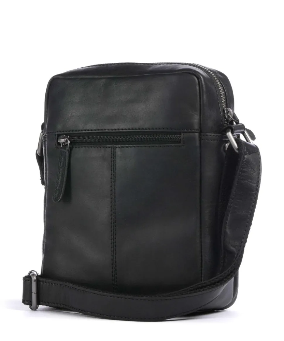 Novum Amantea Umhängetasche fein genarbtes Rindsleder schwarz