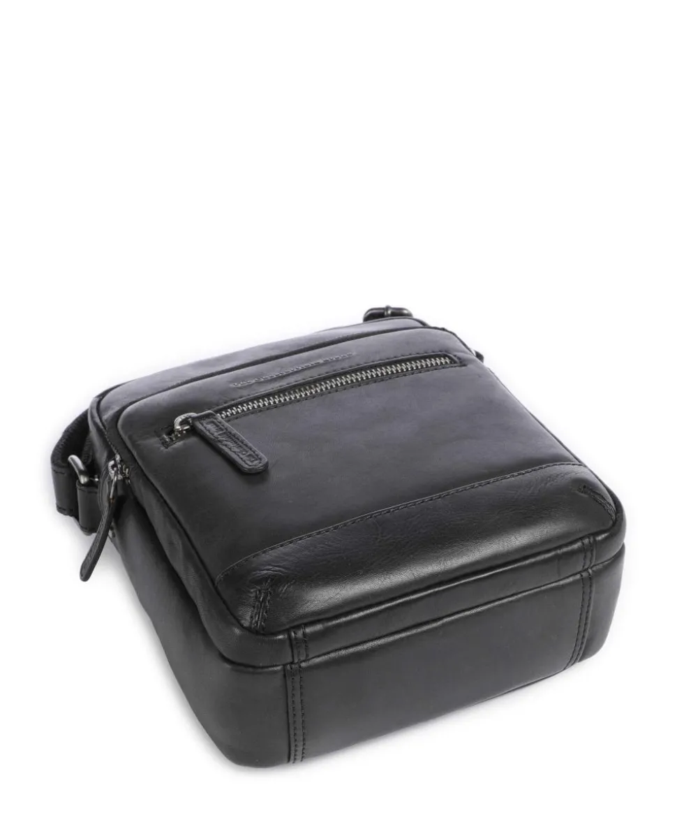 Novum Amantea Umhängetasche fein genarbtes Rindsleder schwarz