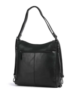 Novum Letizia Rucksack-Tasche Leder schwarz