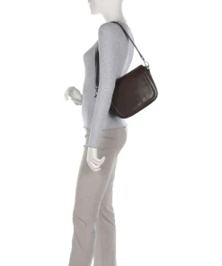 Novum Lizzola Schultertasche Leder dunkelbraun