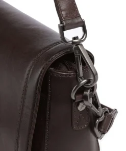 Novum Lizzola Schultertasche Leder dunkelbraun