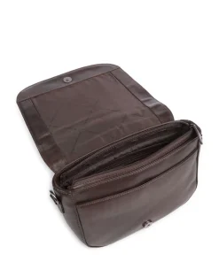 Novum Lizzola Schultertasche Leder dunkelbraun