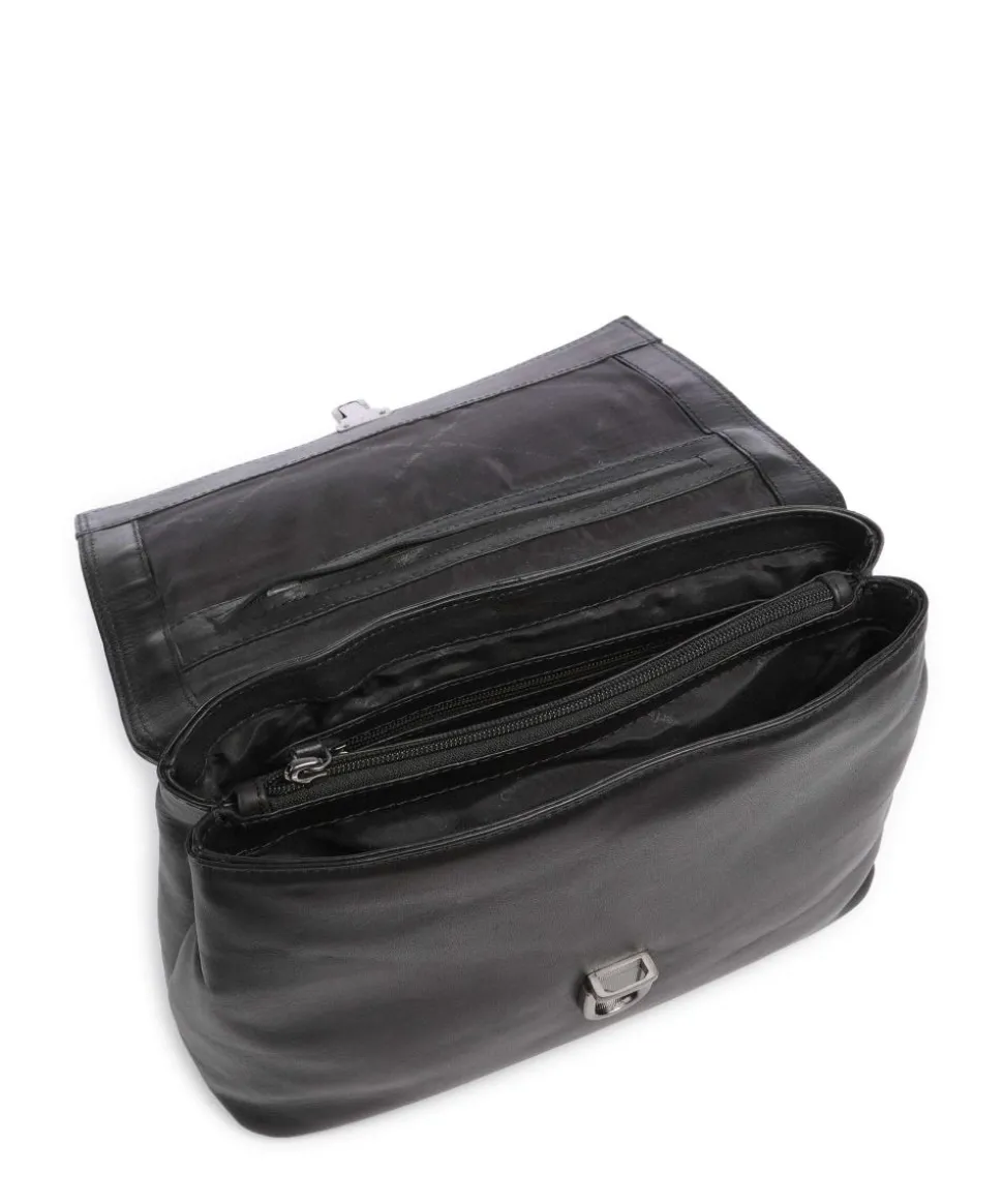 Novum Renata Umhängetasche Rindsleder schwarz