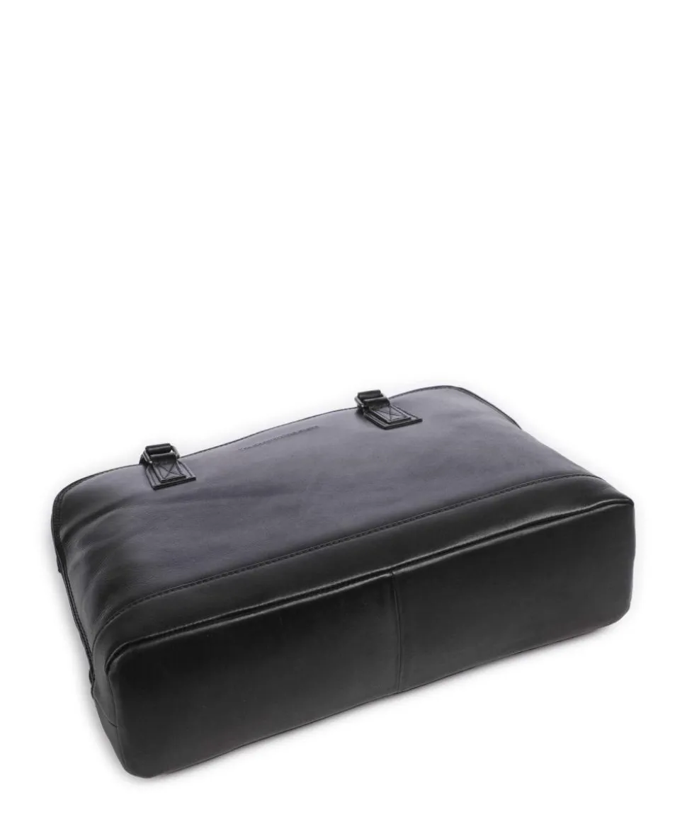 Novum Selvino Schultertasche Rindsleder schwarz