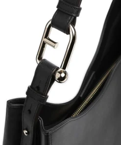 Nuvola L Beuteltasche fein genarbtes Leder schwarz