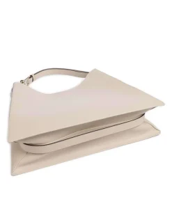 Nuvola L Beuteltasche fein genarbtes Leder beige