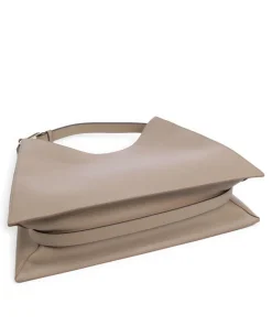 Nuvola L Beuteltasche fein genarbtes Leder taupe