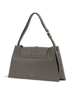 Nuvola L Schultertasche fein genarbtes Kalbsleder khaki