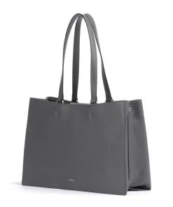 Nuvola L Shopper fein genarbtes Leder dunkelgrau