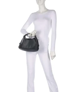 Nuvola M Handtasche fein genarbtes Leder schwarz