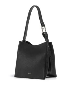 Nuvola Mini Beuteltasche genarbtes Kalbsleder schwarz