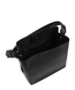 Nuvola Mini Beuteltasche genarbtes Kalbsleder schwarz