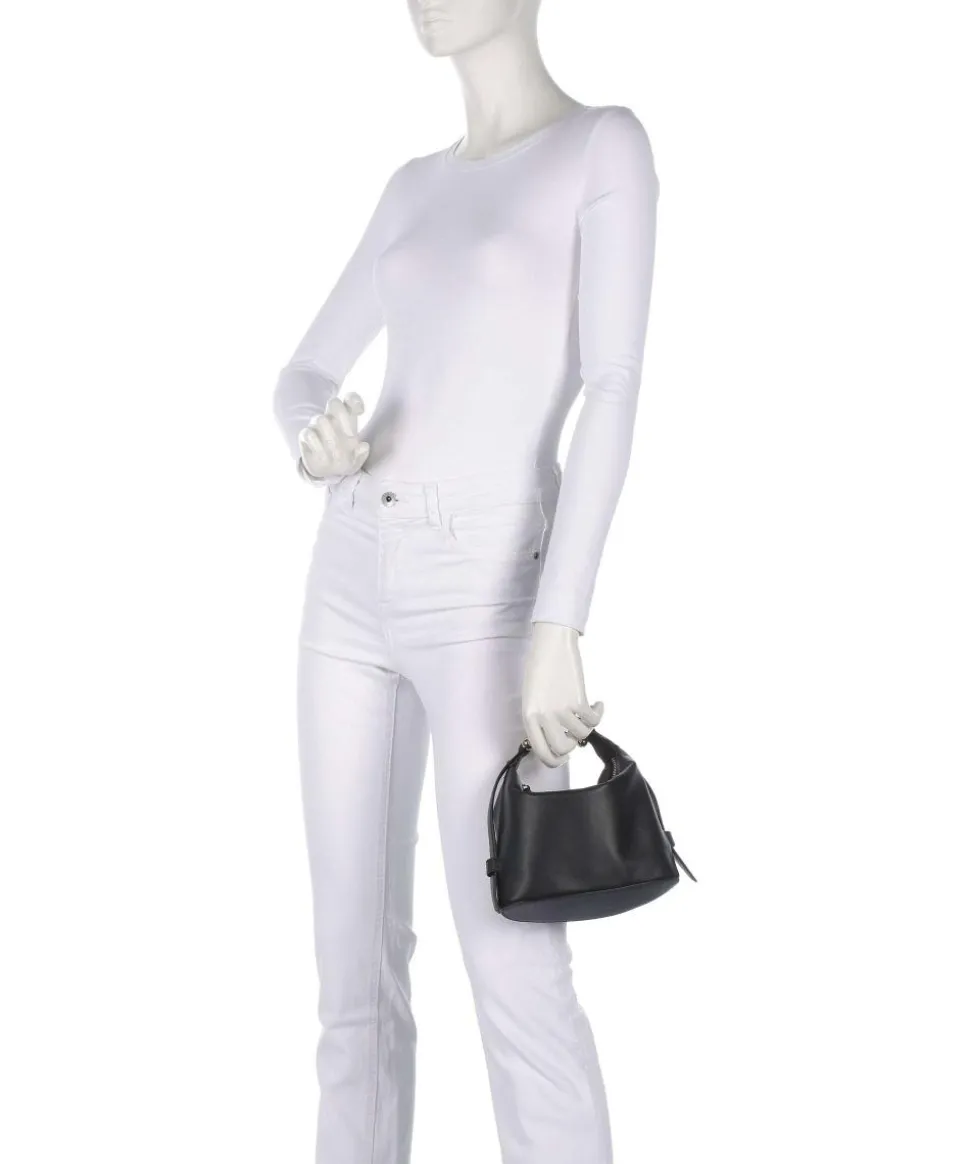 Nuvola Mini Handtasche fein genarbtes Kalbsleder schwarz