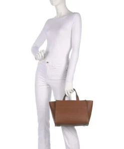 Oak Street Handtasche genarbtes Rindsleder braun