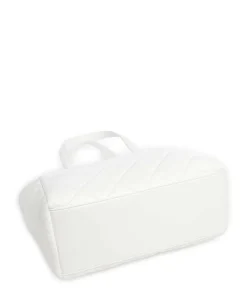 Ocarina Handtasche Lederimitat weiß