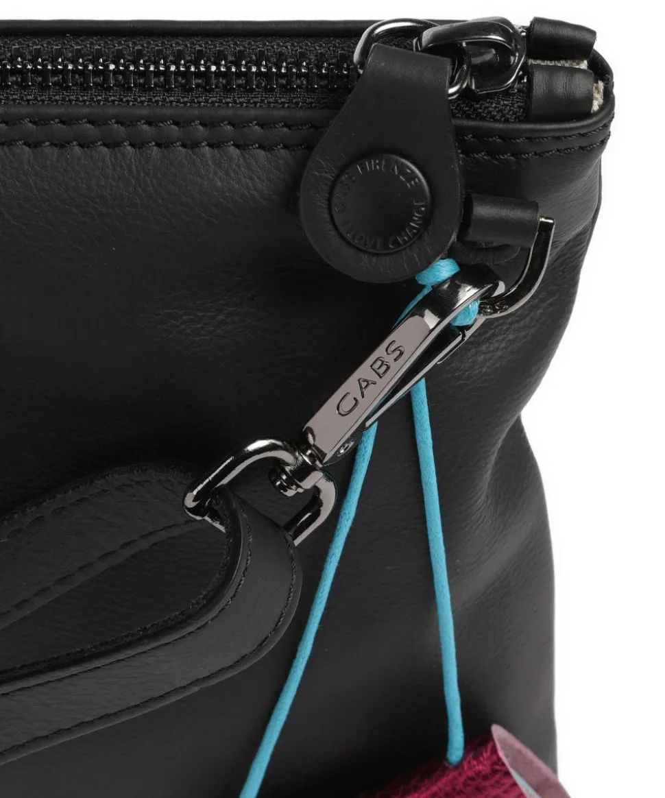 Oceania Beyonce Umhängetasche genarbtes Kalbsleder schwarz