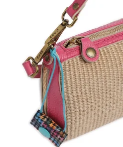 Oceania Pepita Schultertasche Bast, genarbtes Kalbsleder beige