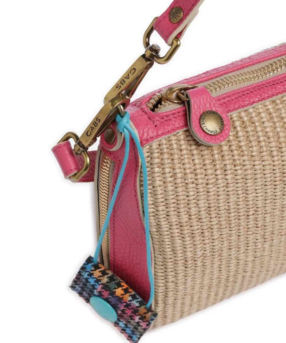 Oceania Pepita Schultertasche Bast, genarbtes Kalbsleder beige