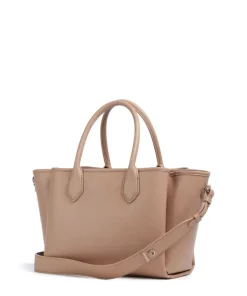 Odette Handtasche Lederimitat hellbraun