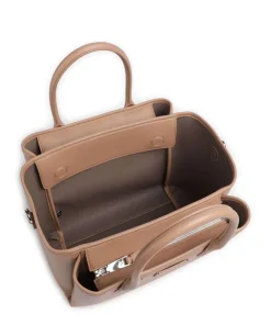 Odette Handtasche Lederimitat hellbraun