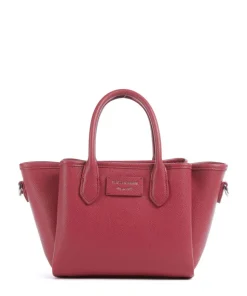 Odette Handtasche Lederimitat dunkelrot