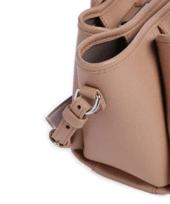 Odette Handtasche Lederimitat hellbraun