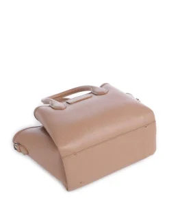 Odette Handtasche Lederimitat hellbraun