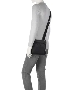 Okinawa Umhängetasche Lederimitat schwarz