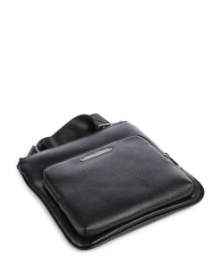 Okinawa Umhängetasche Lederimitat schwarz